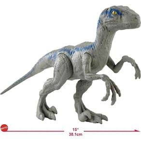 Boneco de Ação Jurassic World Velociraptor Azul 30cm