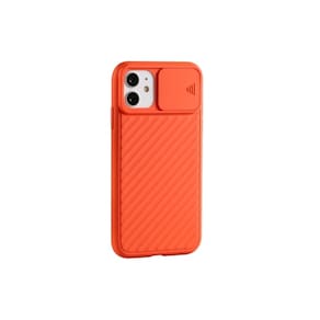 Capa protetora de câmera de silicone para 12 Pro - laranja