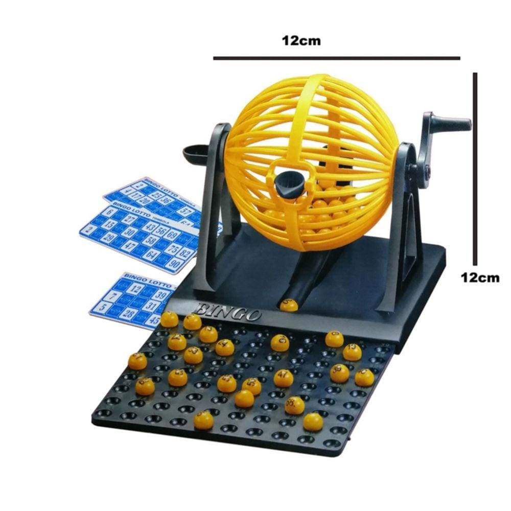 Bingo Game Lotto Tombola com 12 cartas, 90 números e bandeja