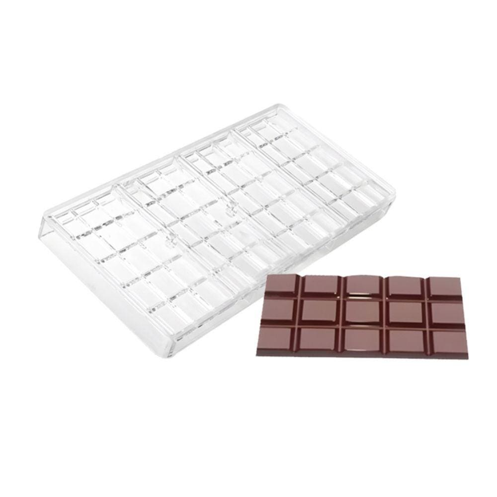 Moldes de chocolate em policarto para 4 barras de chocolate