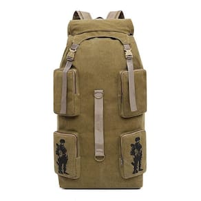 Mochila Tactica Large Canvas 80L para caminhadas ao ar livre - M23
