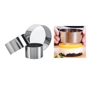 Mousse Mold Timbal redondo em aço inoxidável para sobremesas de pastelaria