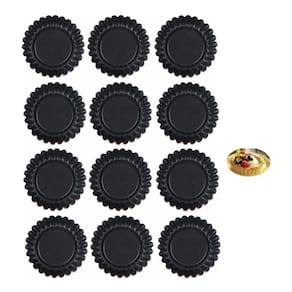 Pacote de moldes para tortinhas com 12 moldes fixos individuais de 10,5 cm de diâmetro