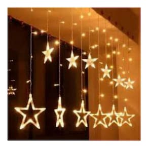 Guirlanda de Natal Christmas Yellow Star 3m com macho-mulher