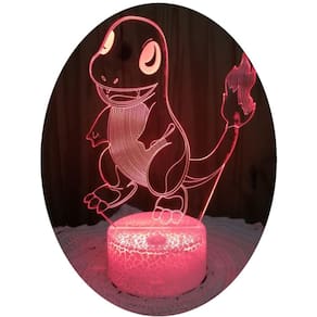 Lâmpada Illusion Cder 3D de 7 cores em acrílico LED com base