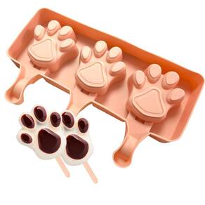 Molde de sorvete de silicone em forma de perna de patinho, 4 mini paletes