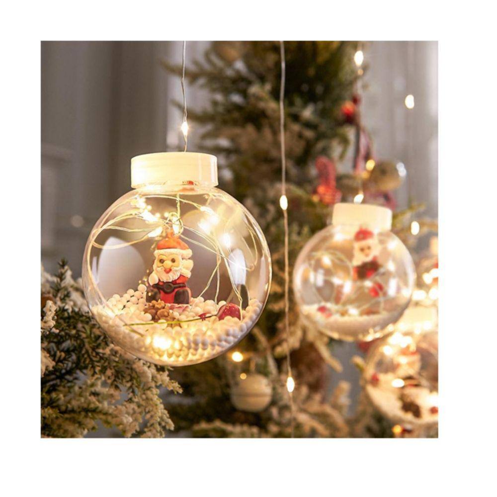 Cortina LED de luzes de Natal 3m 10 bolas transparente