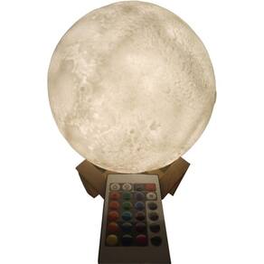 Lâmpada lunar Super Large 18x18 cm recarregável com controle remoto