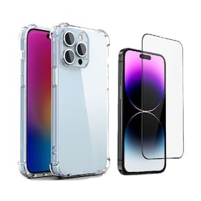 Capa de telefone e vidro temperado para  14 Pro Max