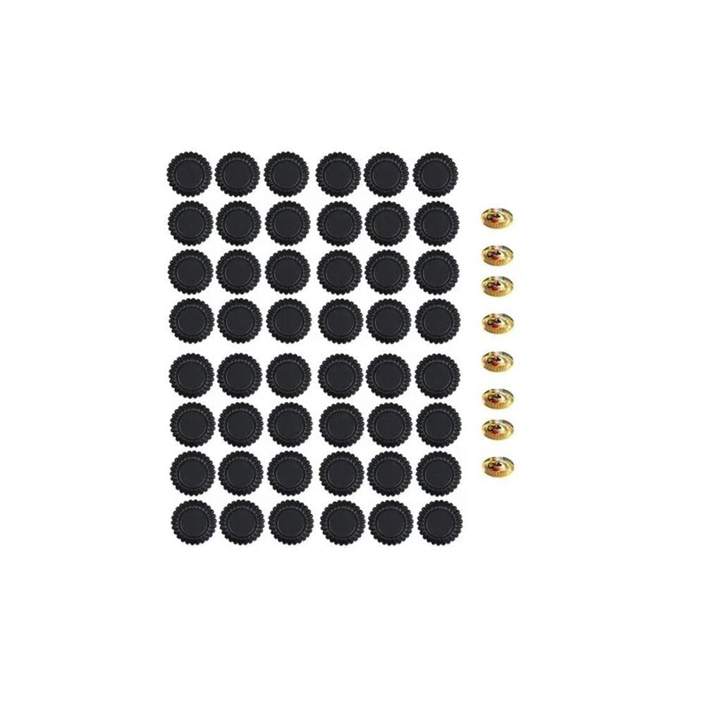Pacote de 48 moldes para tortinhas, molde de bolo, fixo único, 10,5 cm