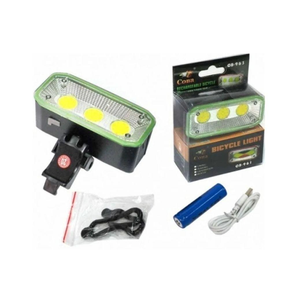 Lanterna de bicicleta CB-963 CHARGE Micro-USB Recarregável