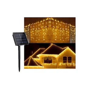 Casamento de Natal em cascata solar 5m 200 luzes LED