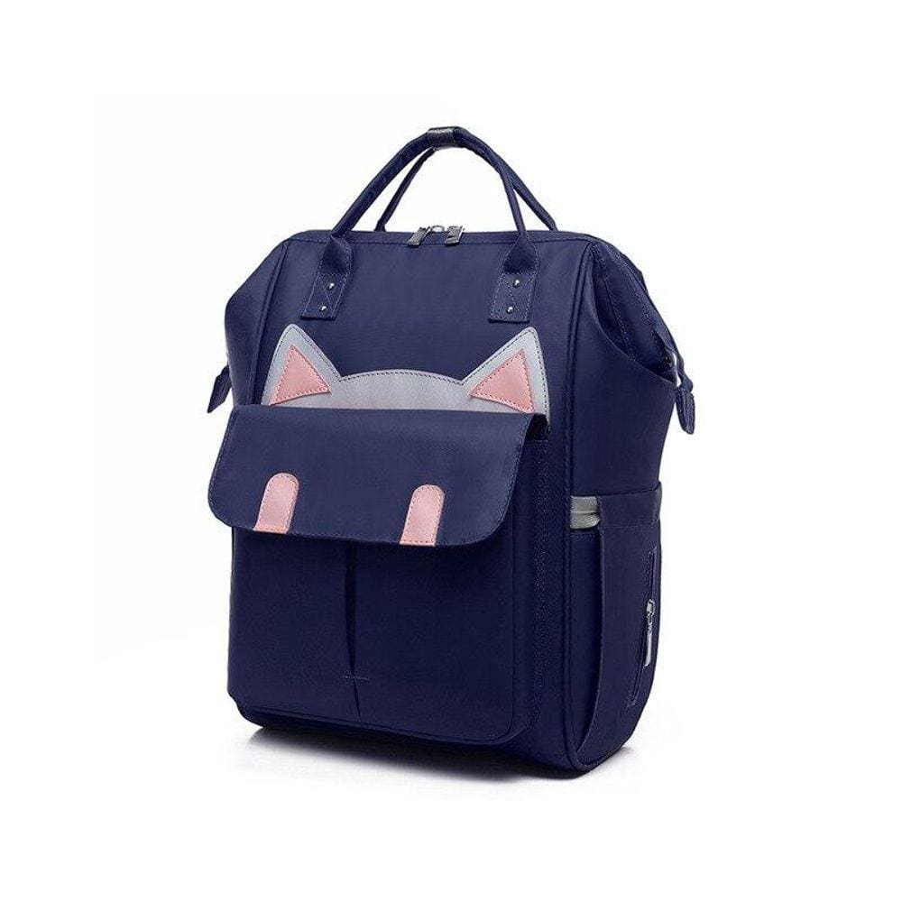 Bolsa de fraldas Mochila materna Blue Kitten Design