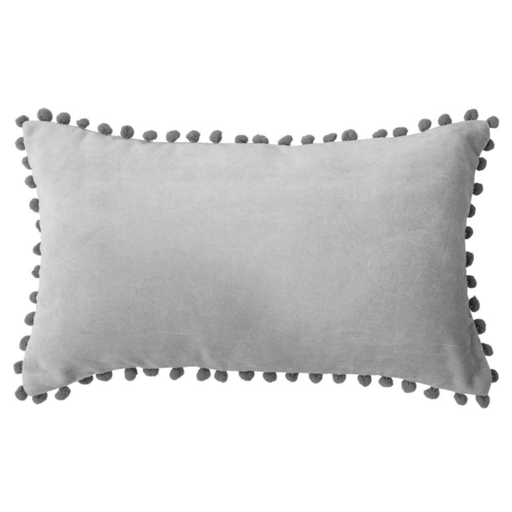 Capa de almofada retangular cinza 50x30cm