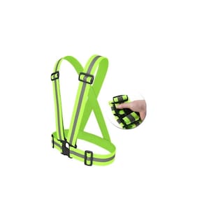 Colete refletivo de segurança Arnes para ciclismo, corrida, amarelo