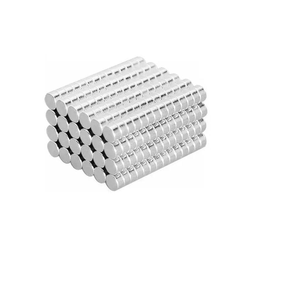 Ímãs de neodímio 50 unidades 4x2mm niquelados