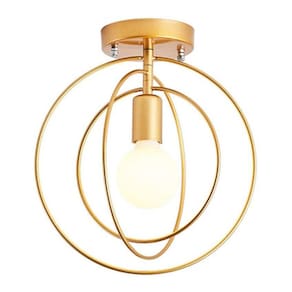 Lâmpada de teto de ferro LED redondo nórdico para decoração de quarto