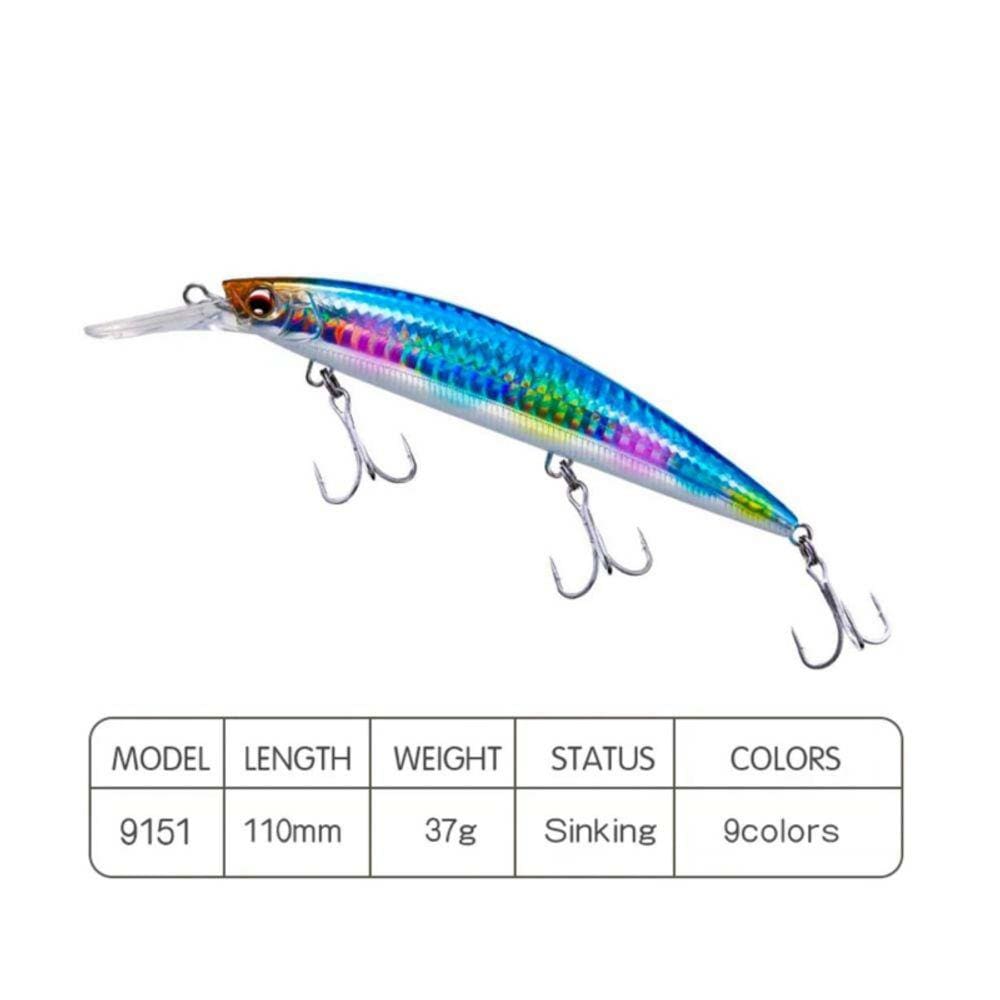 Iscas de pesca CORVINA 40g 130mm com ganchos triplos e olhos 3D