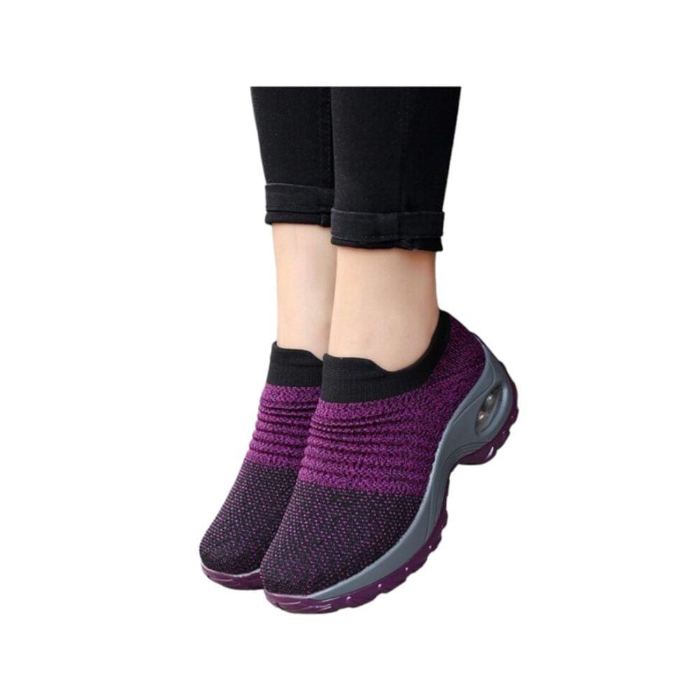 Almofada de ar ortopédica esportiva feminina Slipper violeta