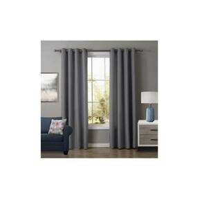 Conjunto de cortinas: pano Blackout, cinza escuro, 230 cm x 140 cm (2 peças)