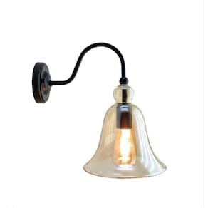Arandela de parede Belladonna E27 com design vintage de alumínio preto
