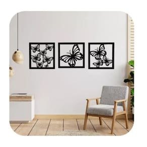 Conjunto de imagens decorativas: 3 boletas, madeira MDF, 28 cm x 28 cm