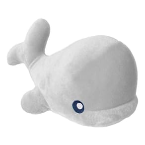 Golfinho de pelúcia branco de pelúcia de brinquedo com pingente supermacio