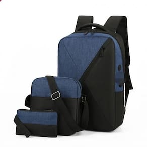 Mochila anti-roubo com porta de carregamento USB para laptop escolar