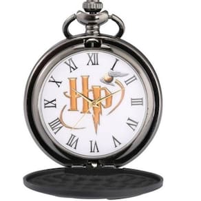 Relógio de bolso Harry Potter Black Metal em Aço Inoxidável