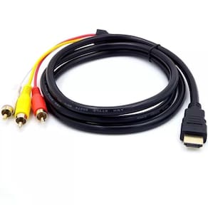 Conversor de cabo HDMI para RCA HDTV para 3 áudios RCA de 1,5 m