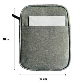 Capa para Kindle, poliéster impermeável cinza acolchoado de 6/7 polegadas