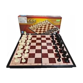 Conjunto de xadrez, tabuleiro magnético 24x24 cm com caixa de armazenamento