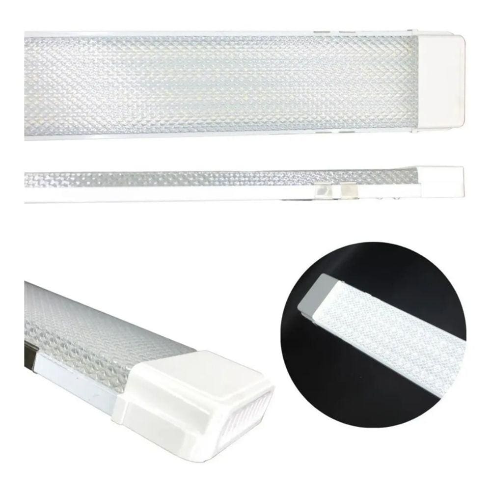 Canoa de tubo LED plana 120cm 54W para instalações comerciais