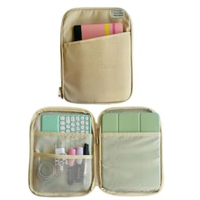 Capa de bolsa, tablet, , creme de poliéster impermeável de 11 polegadas