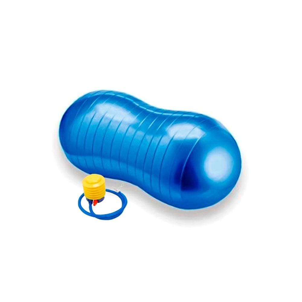 Bola de Pilates Balon Mani Yoga 90cm com inflador azul