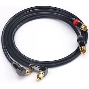 Cabo de áudio Hifi Copper OFC de 0,75 m com 2 conectores RCA