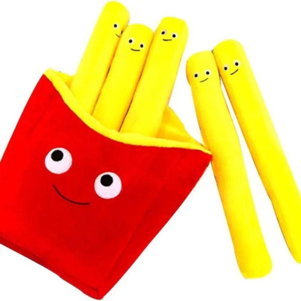 Batatas de pelúcia para animais recheadas Kawaii Fry Papas 30cm