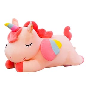 Estatueta de boneca de unicórnio de pelúcia de 25 cm com enchimento de algodão