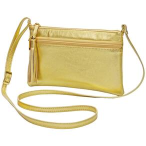 Bolsa Feminina Dourada Pequena em Couro Barata
