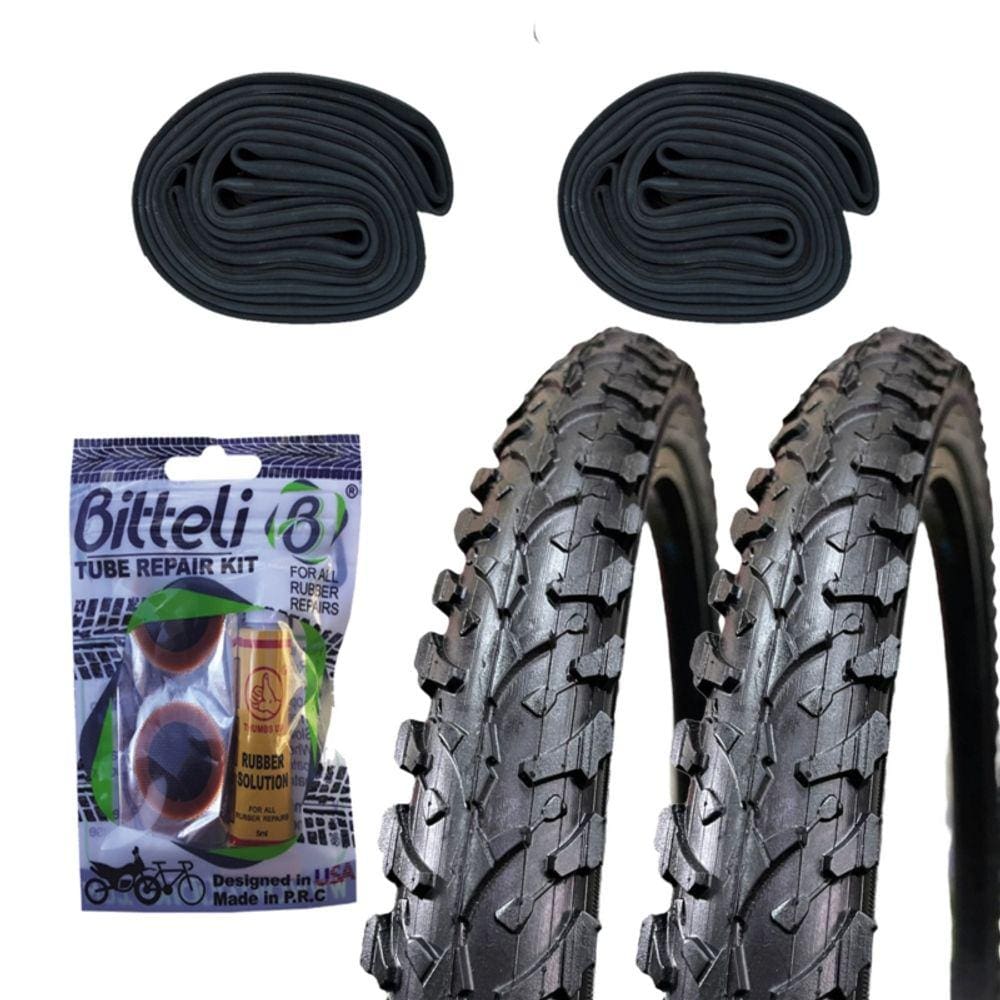 Conjunto de pneus WANDA DIREC 1084C 26x2,125 + 2 tubos internos 26 + Gif