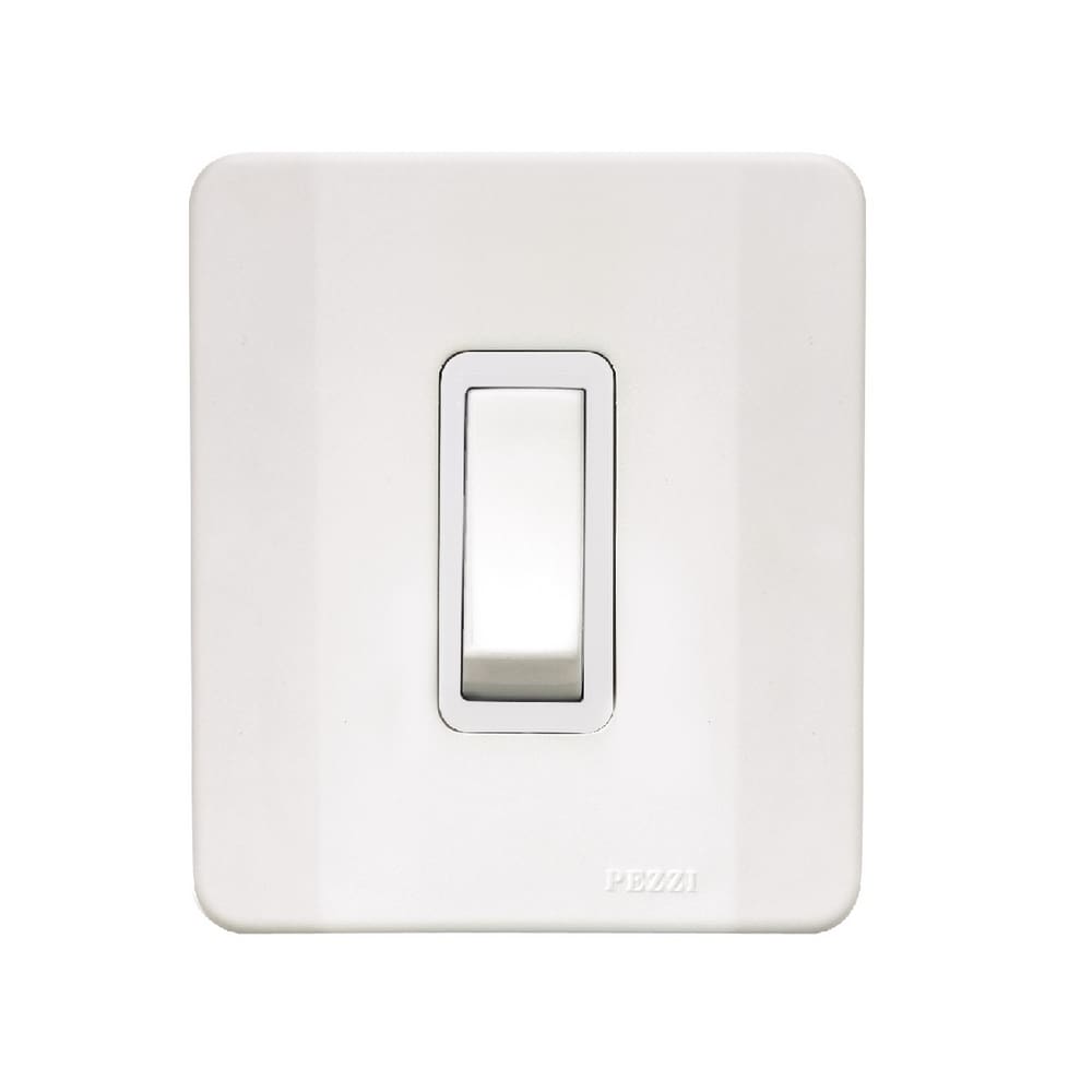 Interruptor Simples c/Caixa Sobrepor Branca 61500 - Pezzi
