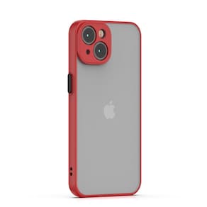 Capa TPU vermelha semitransparente para 14 Plus