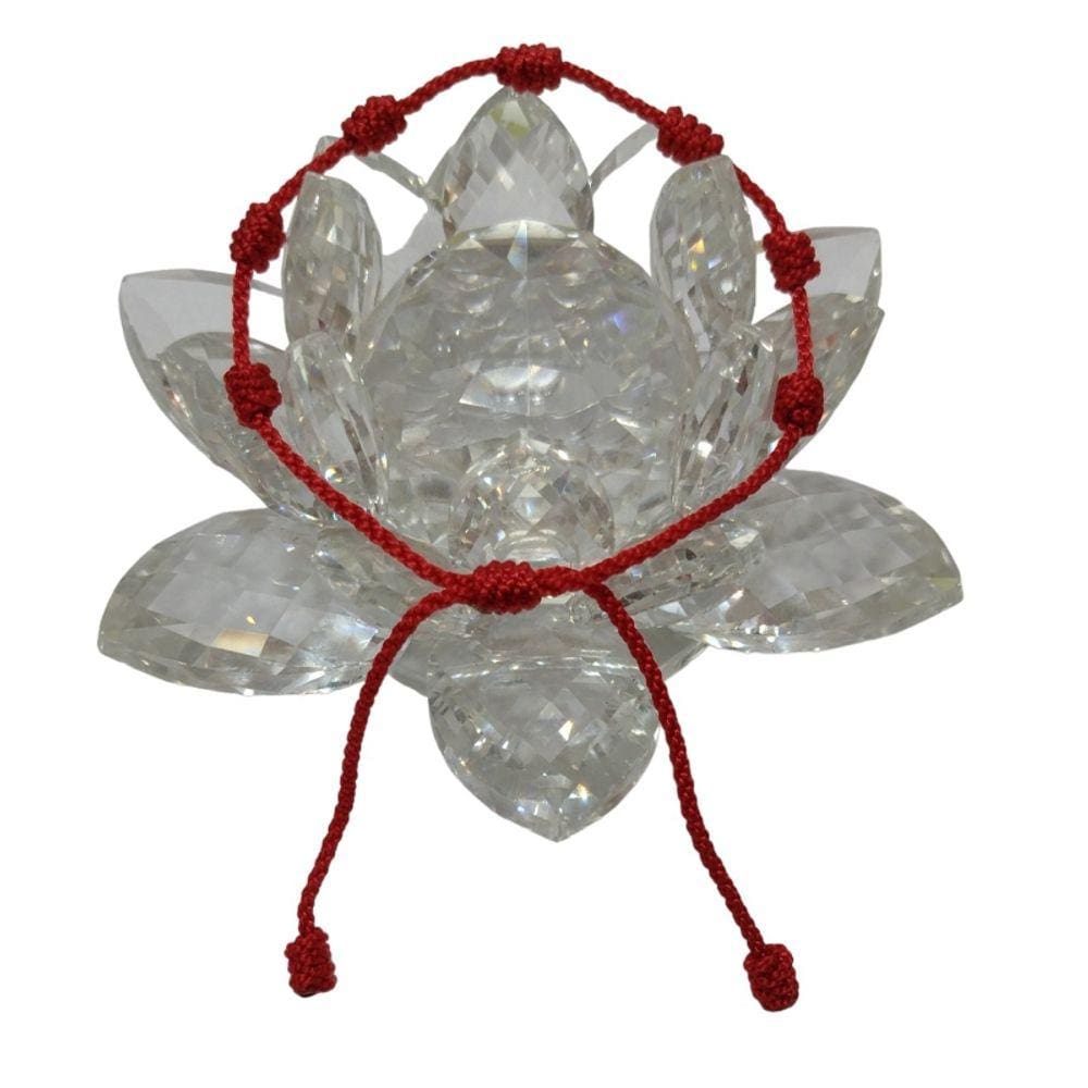 Pulseira de proteção Red Thread 7 nós com pingente dourado