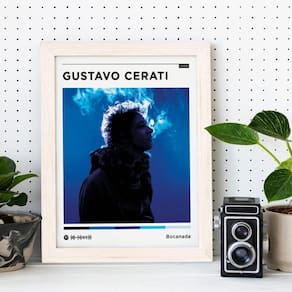 Moldura de pintura Gustavo Cerati Bocanada Álbum Tribute 20x25cm