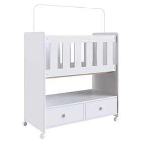 Mini Berço Moisés com 02 Gavetas e Colchão Branco