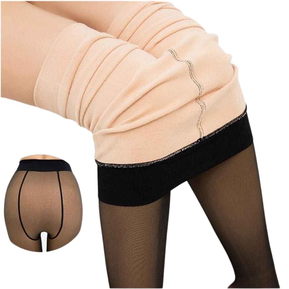Meias Calça Feminina Térmica Peluciada Translucida Grossa