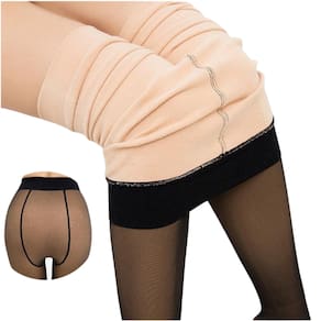 Meias Calça Feminina Térmica Peluciada Translucida Grossa