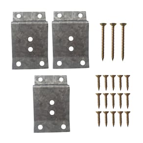 Kit 3 Chapinhas Chapas De Metal Inclinação Com Parafusos