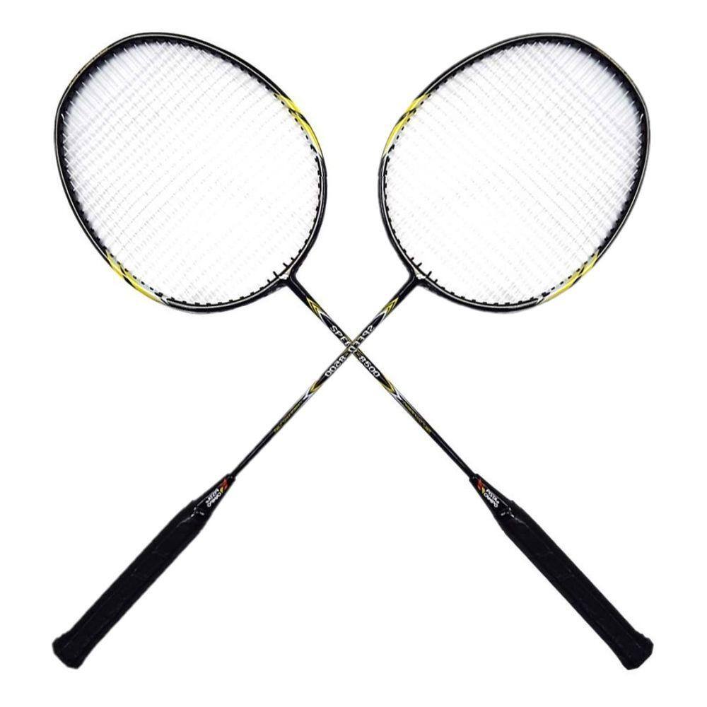 Par de Raquete de Badminton para jogar na praia clube quintal cor preto com bolsa
