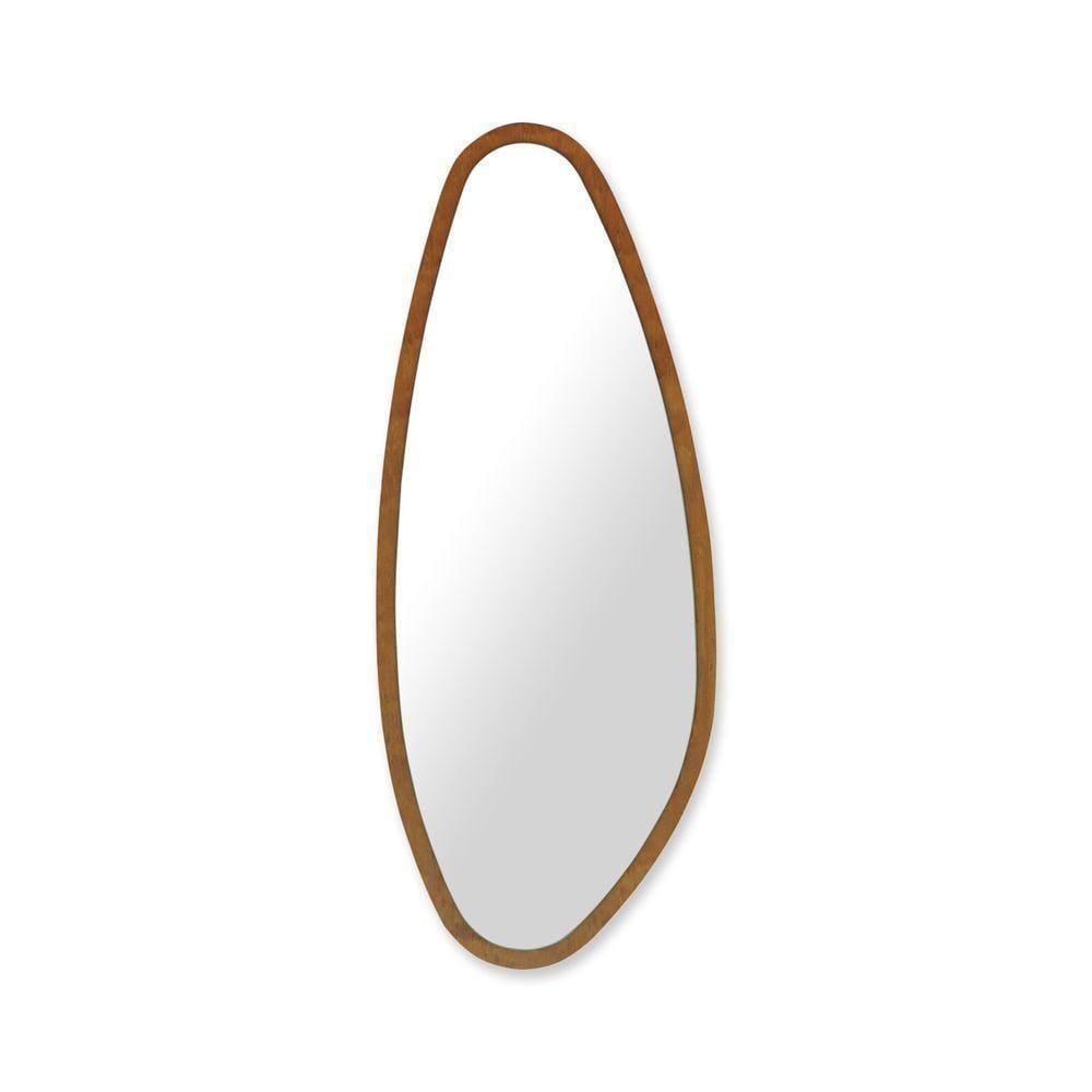 Espelho Mut 100x40cm Amêndoa